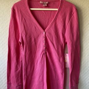 Dream Modes Pink Waffle-Weave T-Shirt-M